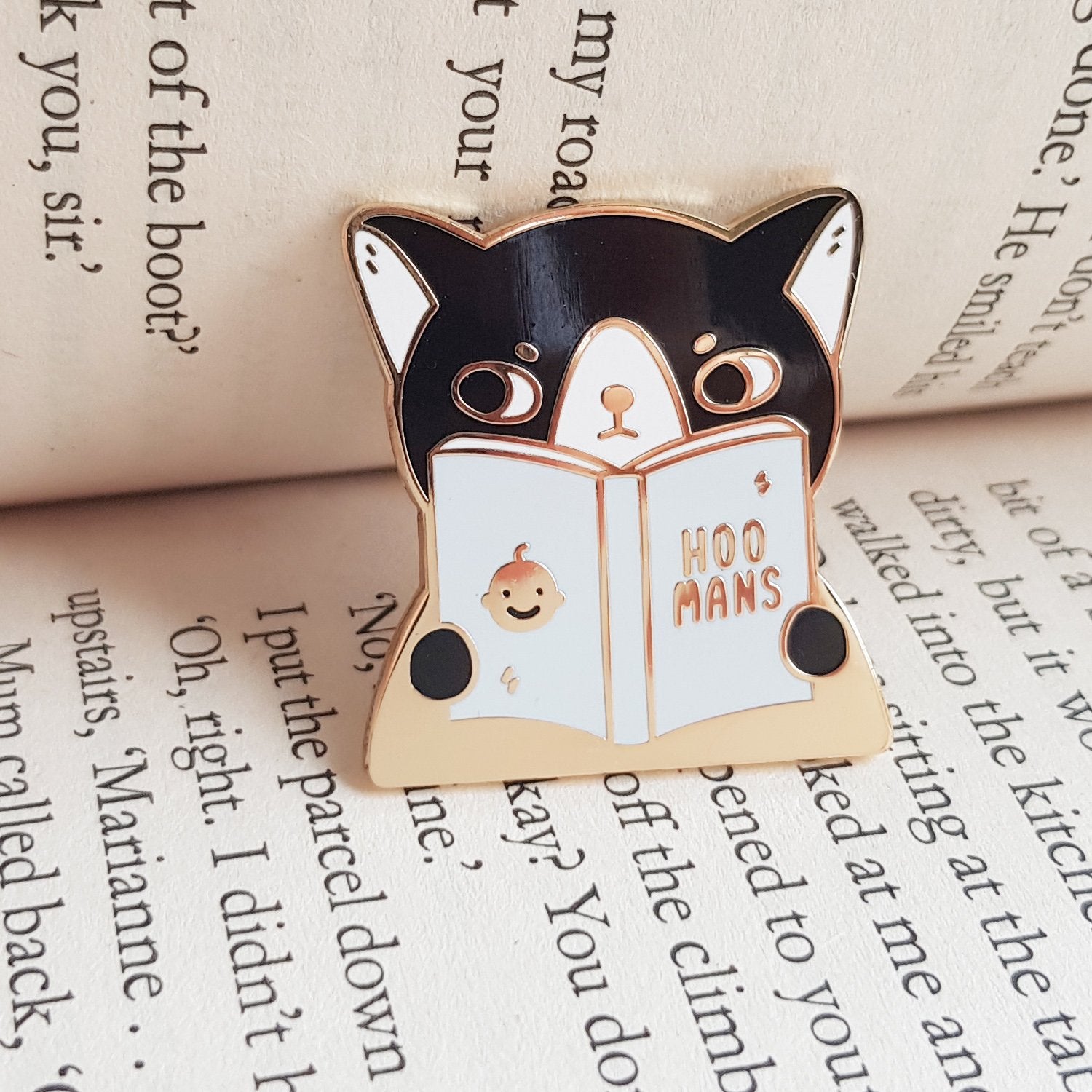 Reading Roni Enamel Pin